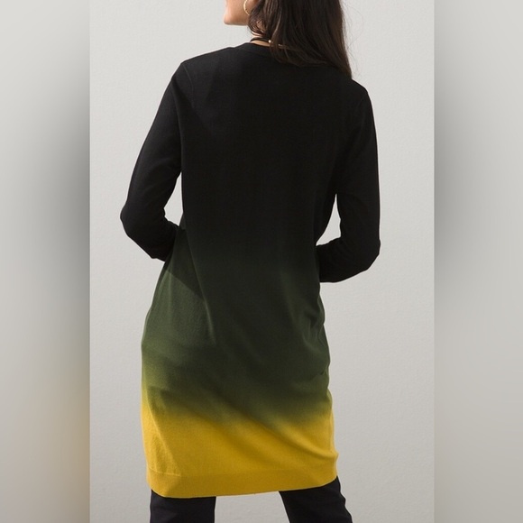 Chico's Women's Lightweight Ombre Open Front Long Line Cardigan Size‎ Medium - Picture 2 of 7